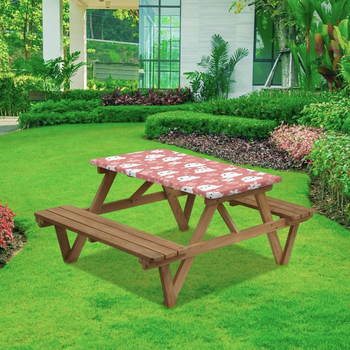 Покривка за маса за открито хранене по време на пътуване, призрачен принт, правоъгълна, 190T висока плътност Oxford плат, модерен минималистичен стил