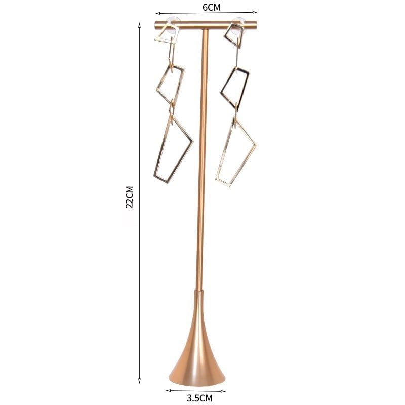 Fülbevaló kiállító állvány, fém, egy darabból álló modell, csempe-stílusú felület, spray-műanyag bevonattal