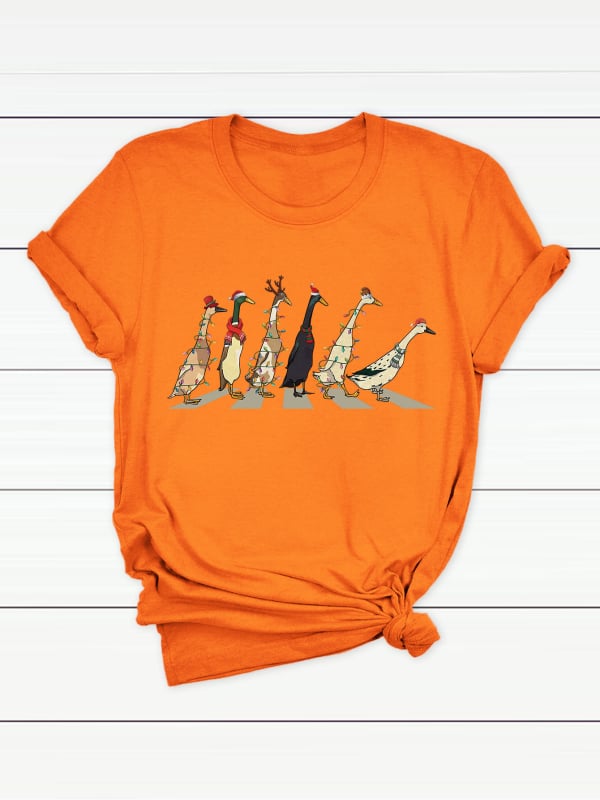 Γυναικείο T-shirt από CVC βαμβάκι - φλοράλ εκτύπωση, κοντά μανίκια, στρογγυλό λαιμό, χαλαρή γραμμή, street hipster στυλ