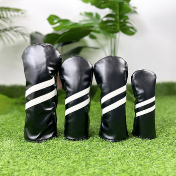 Κάλυμμα κεφαλής γκολφ για μπαστούνια από σίδηρο και ξύλο – Καθολική εφαρμογή, με δύο διαγώνιες ρίγες