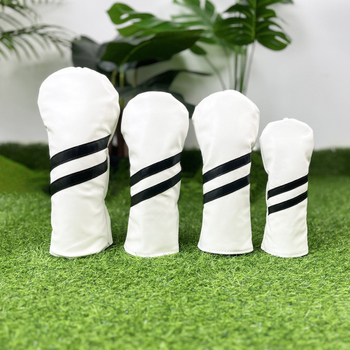 Κάλυμμα κεφαλής γκολφ για μπαστούνια από σίδηρο και ξύλο – Καθολική εφαρμογή, με δύο διαγώνιες ρίγες