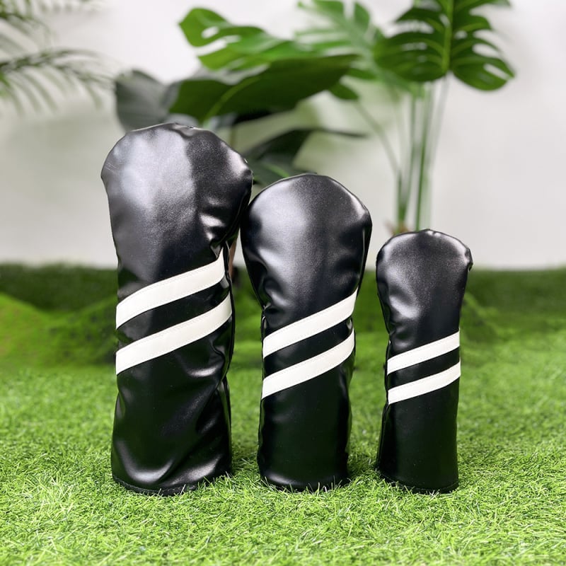 Cap de protecție pentru capul crosei de golf, pentru crose din fier și lemn – Potrivire universală, cu două dungi diagonale