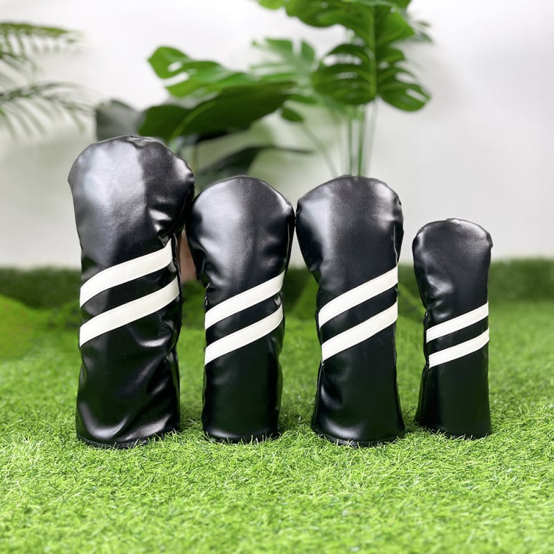 Cap de protecție pentru capul crosei de golf, pentru crose din fier și lemn – Potrivire universală, cu două dungi diagonale