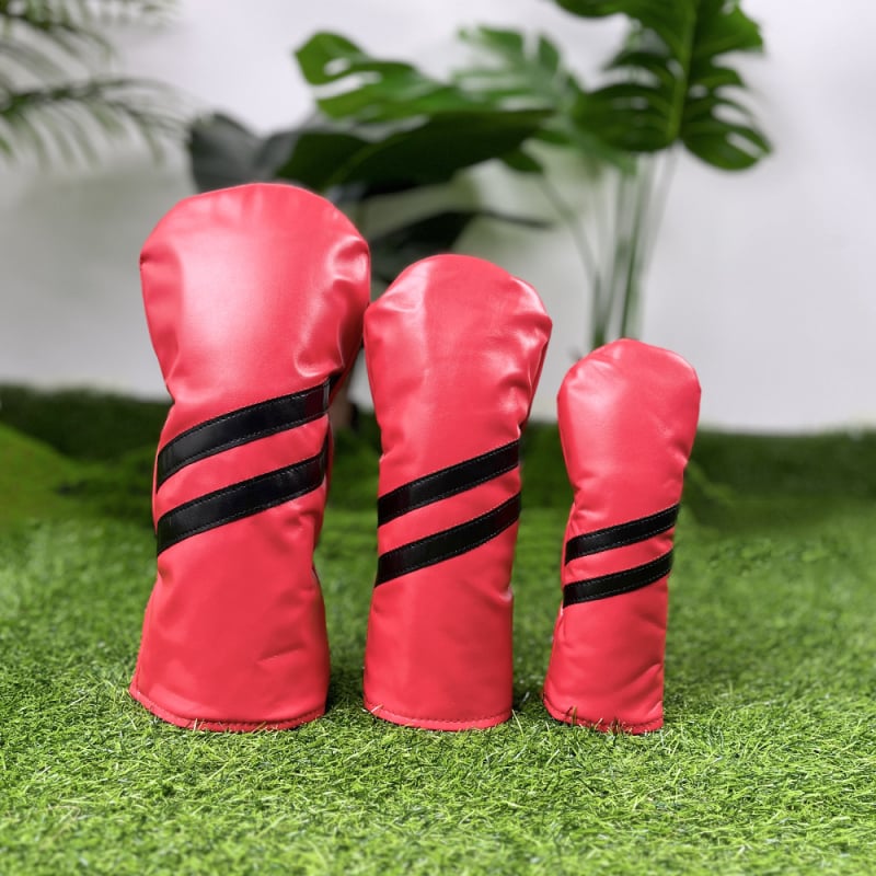 Cap de protecție pentru capul crosei de golf, pentru crose din fier și lemn – Potrivire universală, cu două dungi diagonale