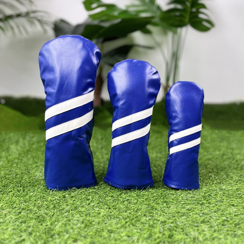 Cap de protecție pentru capul crosei de golf, pentru crose din fier și lemn – Potrivire universală, cu două dungi diagonale