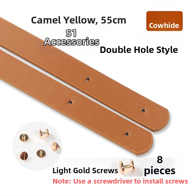 Valódi marhabőr táskarám, kézi fogantyúval, szegecsekkel és lyukakkal, kézzel készített textil DIY táska kiegészítő készlet