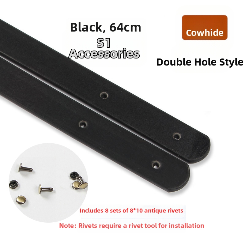 Valódi marhabőr táskarám, kézi fogantyúval, szegecsekkel és lyukakkal, kézzel készített textil DIY táska kiegészítő készlet