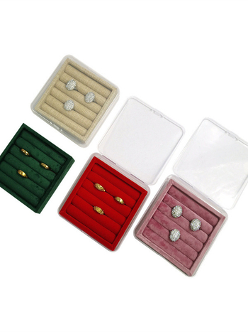 Δίσκος προβολής δαχτυλιδιών με βελούδινο ύφασμα, θήκη για σκουλαρίκια, κουτί αποθήκευσης κοσμημάτων, προστασία από σκόνη, κυκλοφόρησε το χειμώνα του 2024