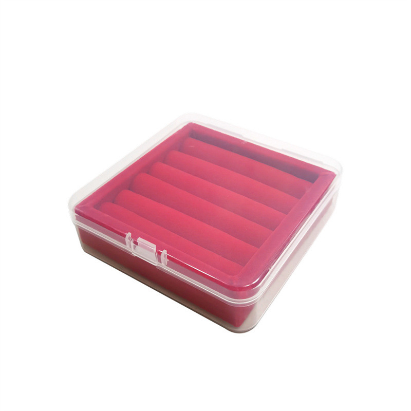 Дисплей за пръстени и обеци с велурено покритие, прахоустойчив държач за бижута и кутия за съхранение, представен през зимата на 2024 г.