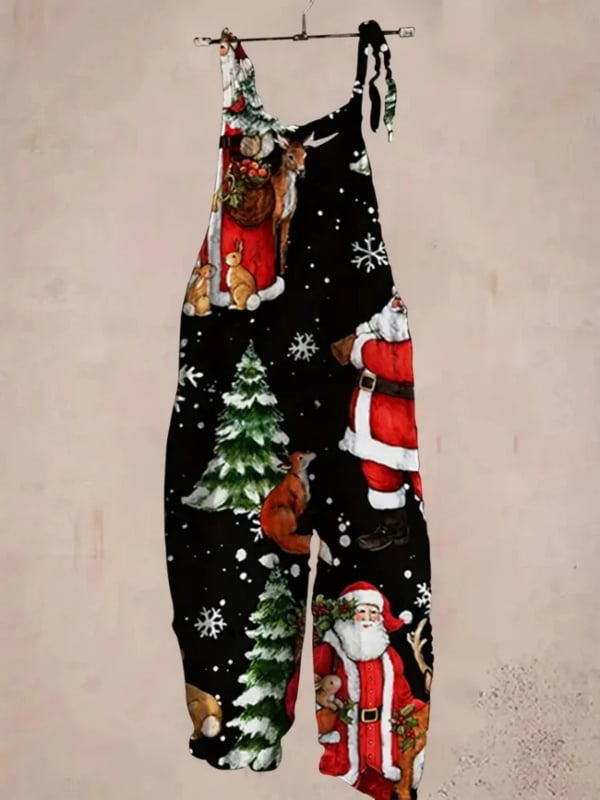 Salopetă damă fără mâneci, talie medie, pantaloni până la gleznă, stil casual japonez/coreean, poliester