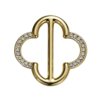 Καρφίτσα με κόμπο στη γωνία, δαχτυλίδι τετράφυλλου για πολλαπλές χρήσεις, κούμπωμα φουλαριού από μετάξι (Άνοιξη 2025)