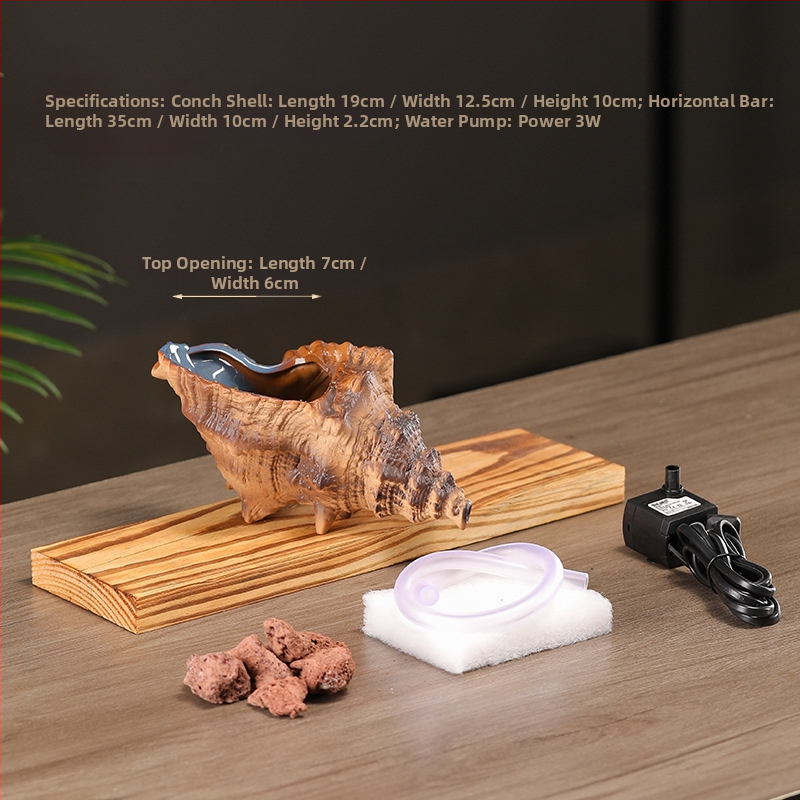 Κεραμικός διακοσμητικός νερού για ενυδρείο με θήκη υλικών φιλτραρίσματος — επιφάνεια ημι-χειροποίητη, στυλ γαλλικό αγροτικό