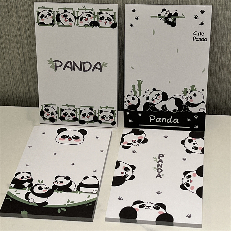 4 paketai didelių užrašų bloknotų studentams, Instagram stilius, su atplėšiamomis puslapiais ir mielais karikatūromis