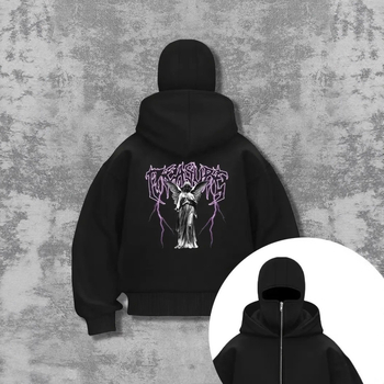 Ανδρικό φούτερ με κουκούλα από φλίς, πουλόβερ, άνετη γραμμή, πολυεστέρας 91-96%