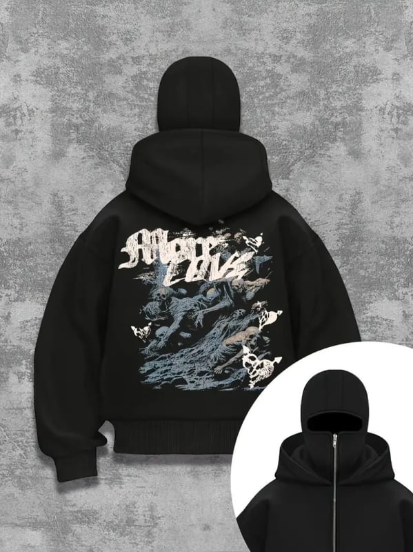 Ανδρικό φούτερ με κουκούλα από φλίς, πουλόβερ, άνετη γραμμή, πολυεστέρας 91-96%