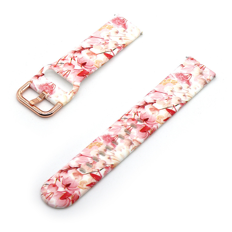 Λουράκι σιλικόνης με εκτύπωση για Samsung Galaxy Watch6/5/4 – αθλητικό στυλ, πόρπη με ακίδα, 18 g