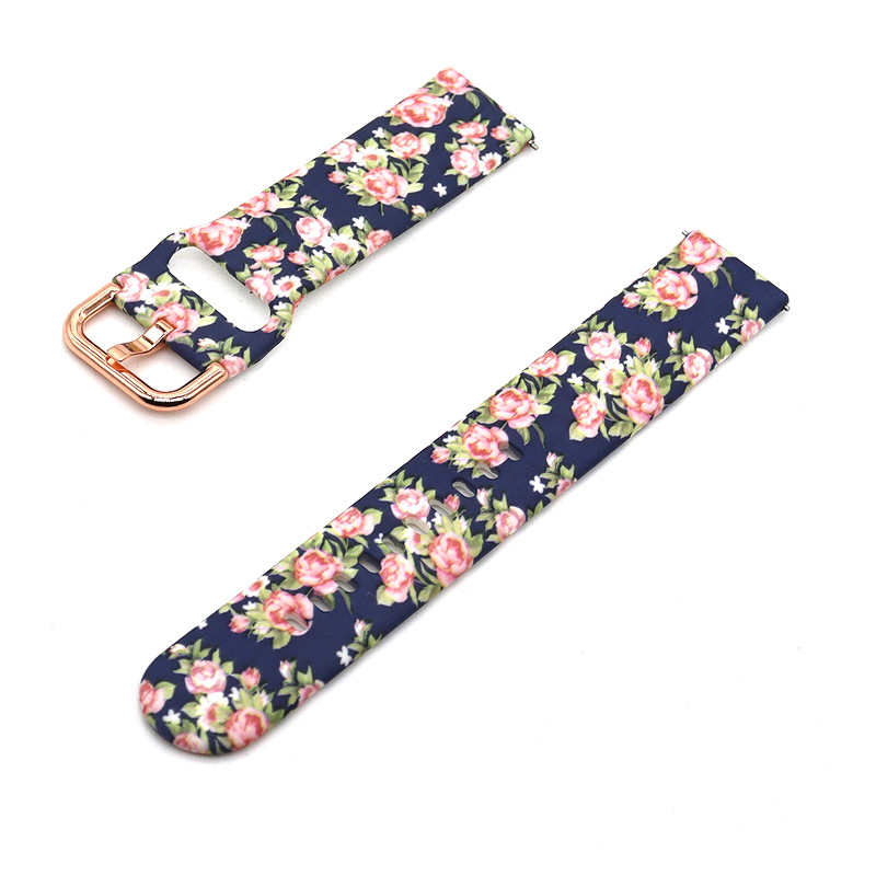 Λουράκι σιλικόνης με εκτύπωση για Samsung Galaxy Watch6/5/4 – αθλητικό στυλ, πόρπη με ακίδα, 18 g