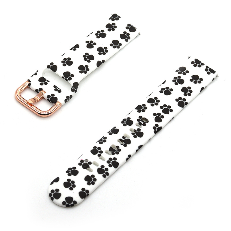 Λουράκι σιλικόνης με εκτύπωση για Samsung Galaxy Watch6/5/4 – αθλητικό στυλ, πόρπη με ακίδα, 18 g