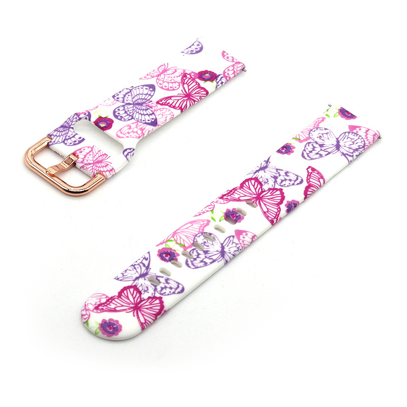 Λουράκι σιλικόνης με εκτύπωση για Samsung Galaxy Watch6/5/4 – αθλητικό στυλ, πόρπη με ακίδα, 18 g