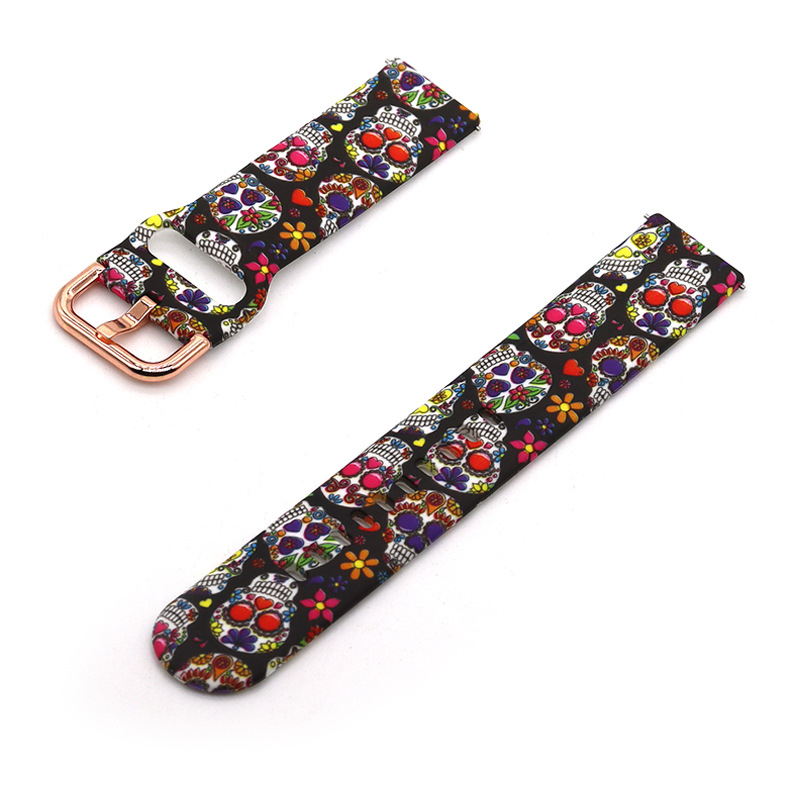 Λουράκι σιλικόνης με εκτύπωση για Samsung Galaxy Watch6/5/4 – αθλητικό στυλ, πόρπη με ακίδα, 18 g