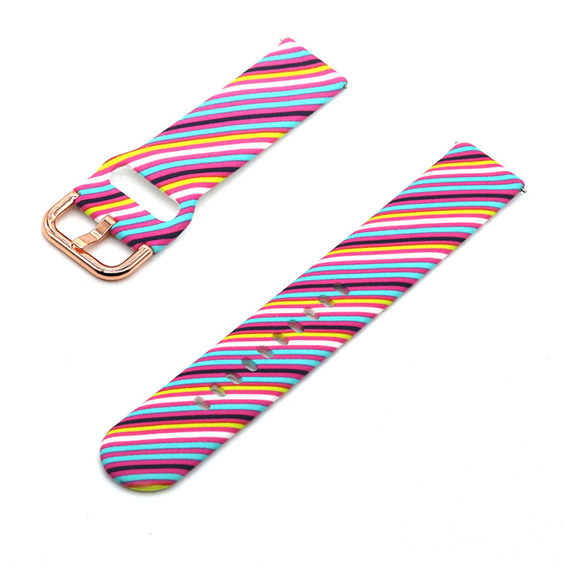 Λουράκι σιλικόνης με εκτύπωση για Samsung Galaxy Watch6/5/4 – αθλητικό στυλ, πόρπη με ακίδα, 18 g