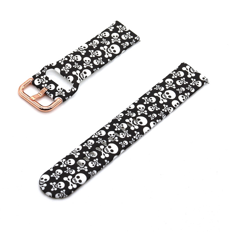 Λουράκι σιλικόνης με εκτύπωση για Samsung Galaxy Watch6/5/4 – αθλητικό στυλ, πόρπη με ακίδα, 18 g