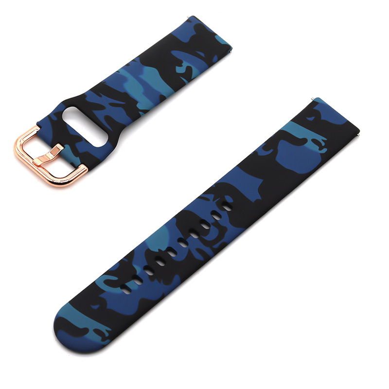 Λουράκι σιλικόνης με εκτύπωση για Samsung Galaxy Watch6/5/4 – αθλητικό στυλ, πόρπη με ακίδα, 18 g