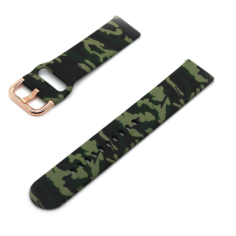 Λουράκι σιλικόνης με εκτύπωση για Samsung Galaxy Watch6/5/4 – αθλητικό στυλ, πόρπη με ακίδα, 18 g