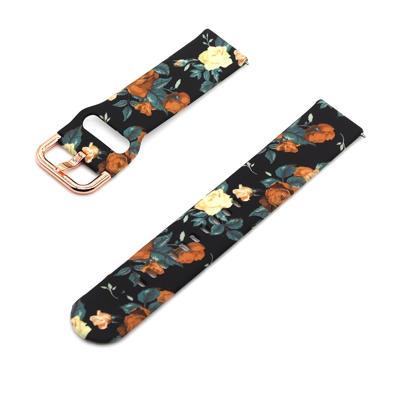 Λουράκι σιλικόνης με εκτύπωση για Samsung Galaxy Watch6/5/4 – αθλητικό στυλ, πόρπη με ακίδα, 18 g