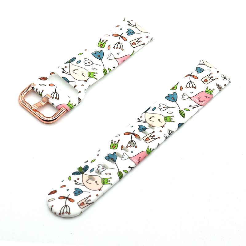 Λουράκι σιλικόνης με εκτύπωση για Samsung Galaxy Watch6/5/4 – αθλητικό στυλ, πόρπη με ακίδα, 18 g