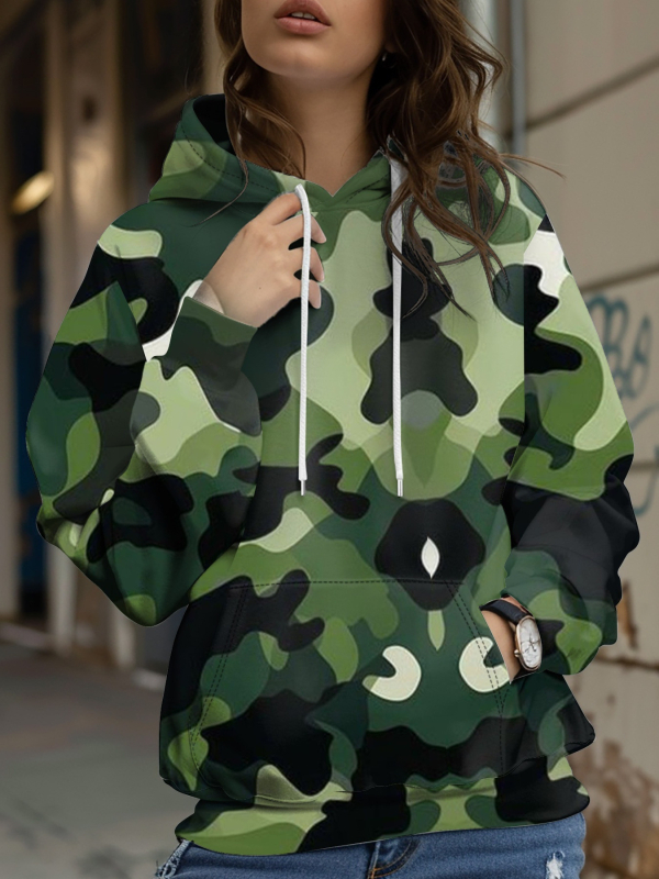 Φούτερ με κουκούλα με floral honeybee print, 3D εφέ, φαρδιά γραμμή, Air Layer ύφασμα, 70-80% πολυεστέρα