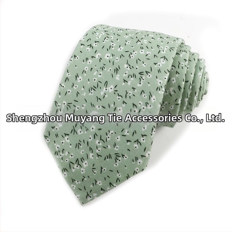 Памучна флорална вратовръзка, форма на стрела, за мъже, флорална шарка, печат