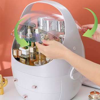 Επιτραπέζιο κουτί αποθήκευσης με καπάκι, PS+ABS πλαστικό, χωρητικότητα 35 L, μοντέλο 1zy580804586006, κατάλληλο για καλλυντικά και μικροαντικείμενα