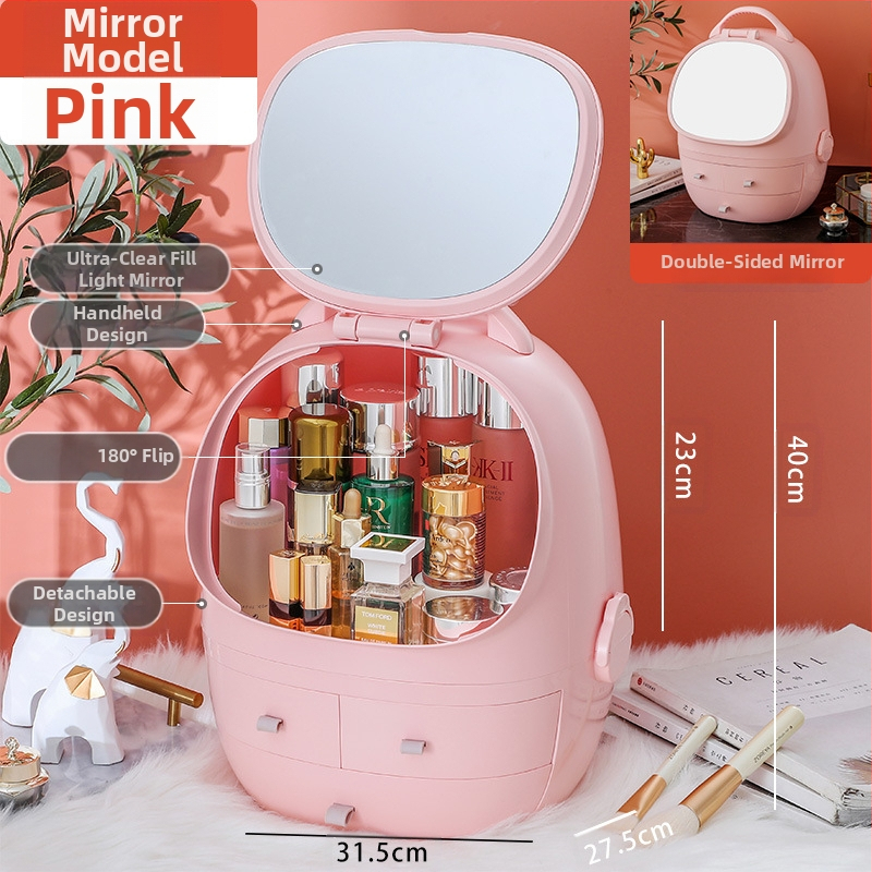 Επιτραπέζιο κουτί αποθήκευσης με καπάκι, PS+ABS πλαστικό, χωρητικότητα 35 L, μοντέλο 1zy580804586006, κατάλληλο για καλλυντικά και μικροαντικείμενα