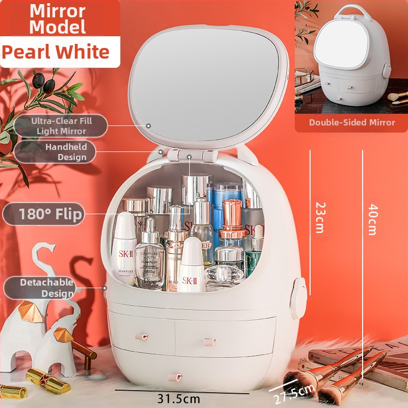 Επιτραπέζιο κουτί αποθήκευσης με καπάκι, PS+ABS πλαστικό, χωρητικότητα 35 L, μοντέλο 1zy580804586006, κατάλληλο για καλλυντικά και μικροαντικείμενα