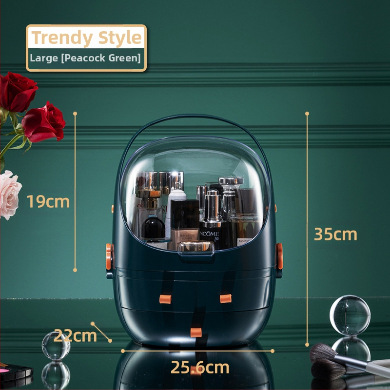 Επιτραπέζιο κουτί αποθήκευσης με καπάκι, PS+ABS πλαστικό, χωρητικότητα 35 L, μοντέλο 1zy580804586006, κατάλληλο για καλλυντικά και μικροαντικείμενα