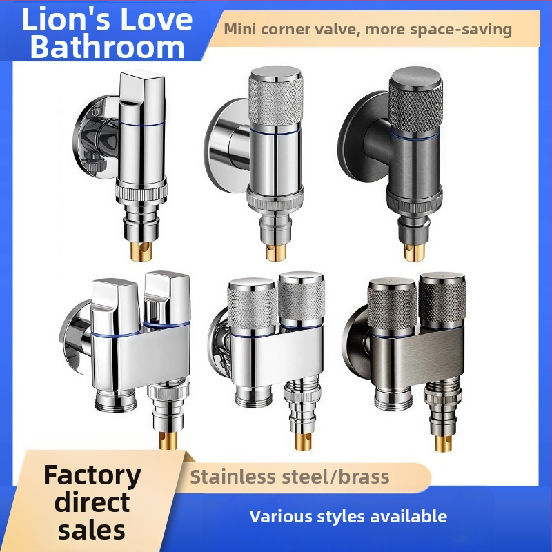 Slavina za perilicu rublja, bakar i nehrđajući čelik, zidna ugradnja, model MIZDZS-01, keramički disk ventil, 4‑točkovno spajanje DN15