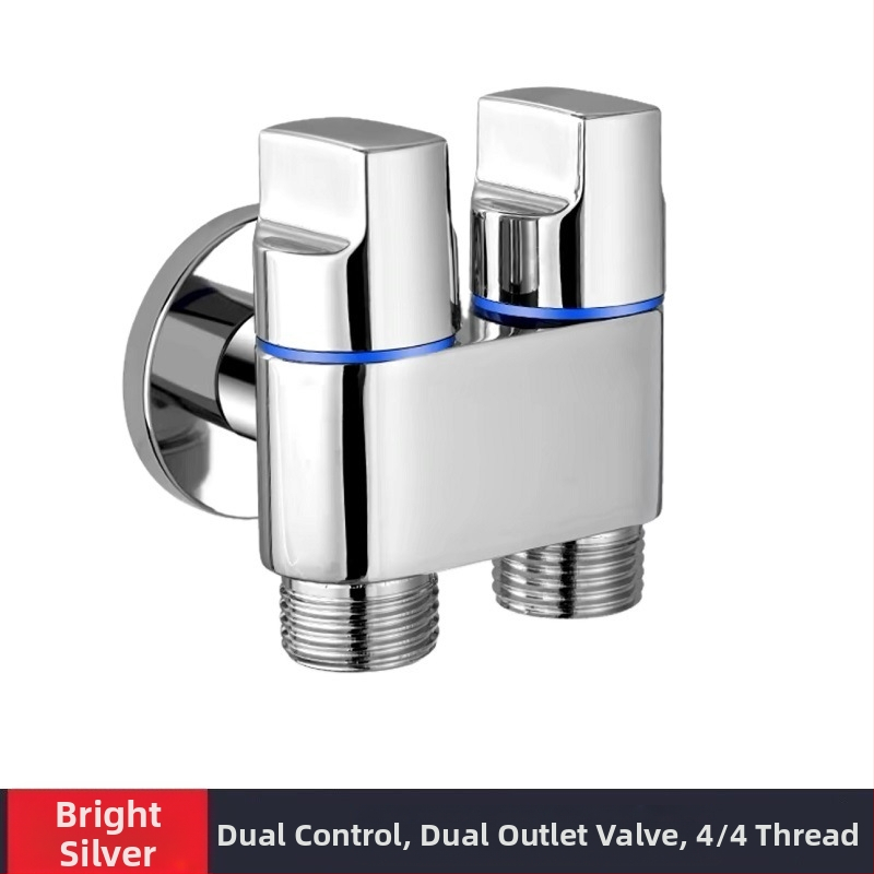 Slavina za perilicu rublja, bakar i nehrđajući čelik, zidna ugradnja, model MIZDZS-01, keramički disk ventil, 4‑točkovno spajanje DN15