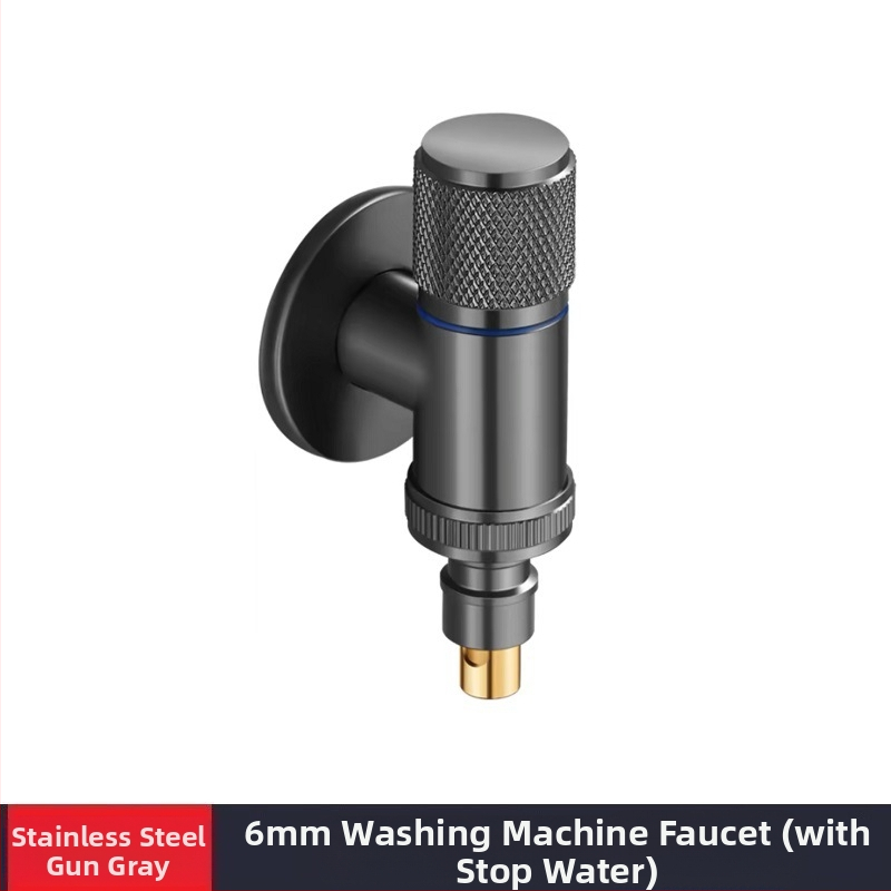 Slavina za perilicu rublja, bakar i nehrđajući čelik, zidna ugradnja, model MIZDZS-01, keramički disk ventil, 4‑točkovno spajanje DN15