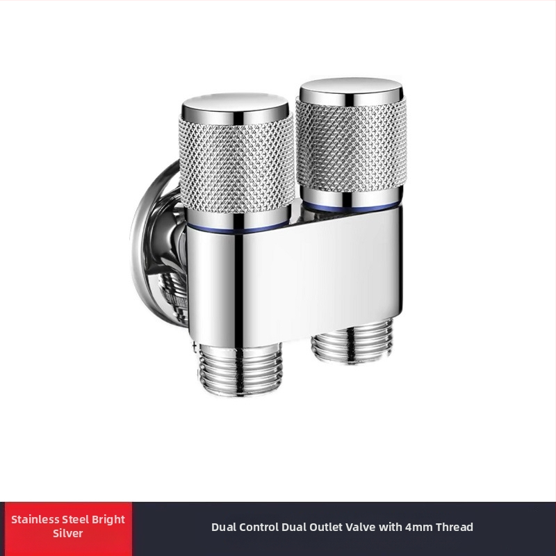 Slavina za perilicu rublja, bakar i nehrđajući čelik, zidna ugradnja, model MIZDZS-01, keramički disk ventil, 4‑točkovno spajanje DN15