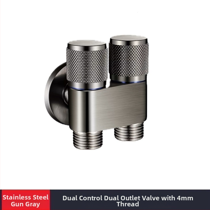 Slavina za perilicu rublja, bakar i nehrđajući čelik, zidna ugradnja, model MIZDZS-01, keramički disk ventil, 4‑točkovno spajanje DN15