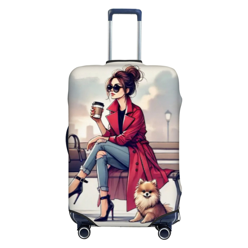 Προσωποποιημένη θήκη προστασίας αποσκευών για ταξίδια – αναπνεύσιμος ultra‑ελαφρύς πολυεστέρας, μοτίβο anime, στυλ Casual Travel