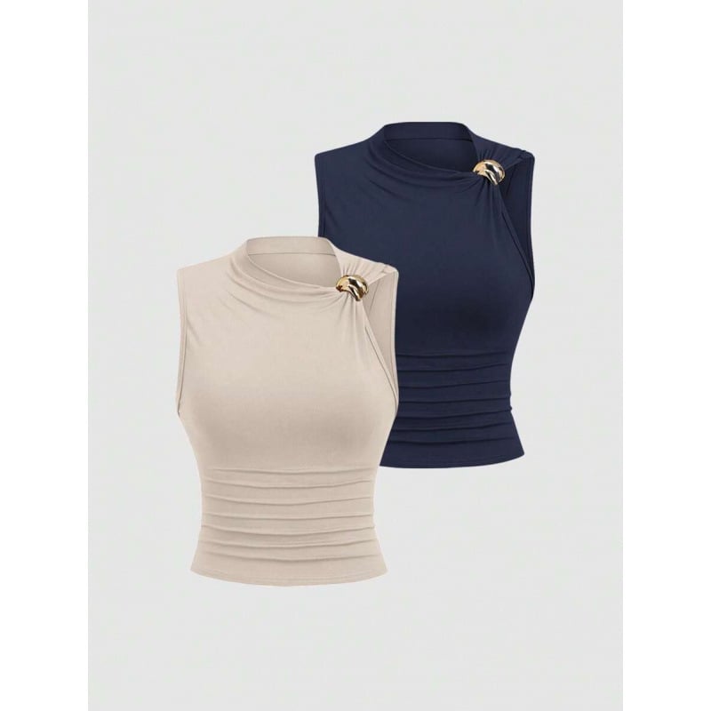 Риза Slim Fit, тъкан памук-лен, винилоново влакно, лято 2023, лек бизнес стил