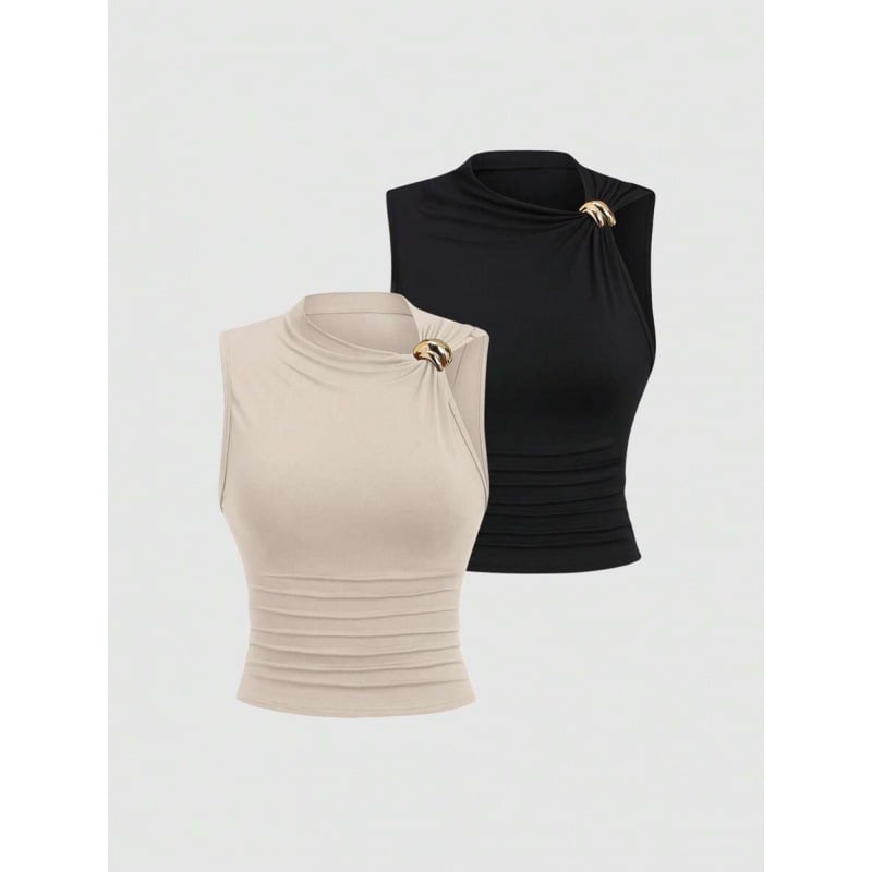 Риза Slim Fit, тъкан памук-лен, винилоново влакно, лято 2023, лек бизнес стил