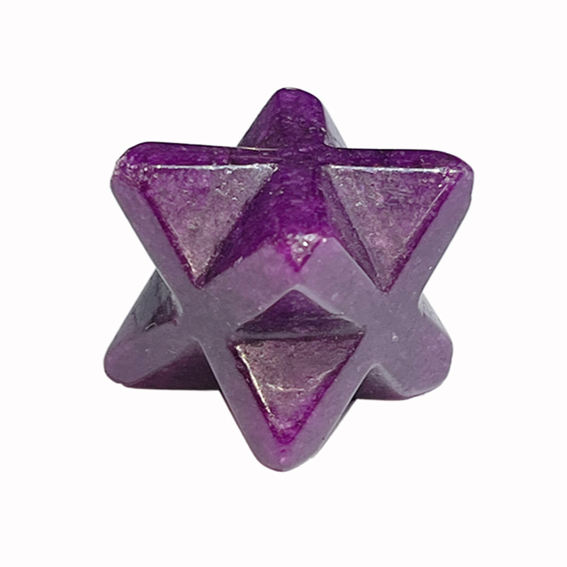 Κρυστάλλινο κολιέ-φυλαχτό Merkaba Αστέρι του Δαβίδ, λεία επιφάνεια, τοτέμ μοτίβο, στυλ φρέσκο και γλυκό, μάρκα Shenglong