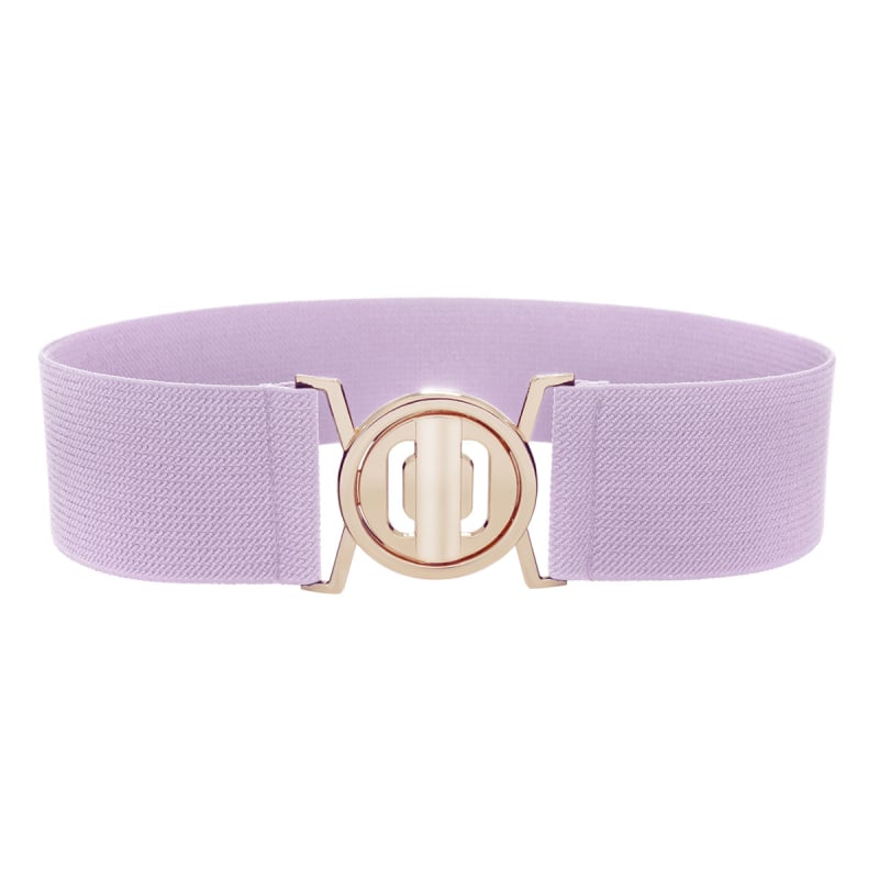 Γυναικεία ελαστική ζώνη με αγκράφα από κράμα, νάιλον, πλάτος 4 cm, κούμπωμα με κουμπί