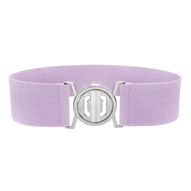 Γυναικεία ελαστική ζώνη με αγκράφα από κράμα, νάιλον, πλάτος 4 cm, κούμπωμα με κουμπί