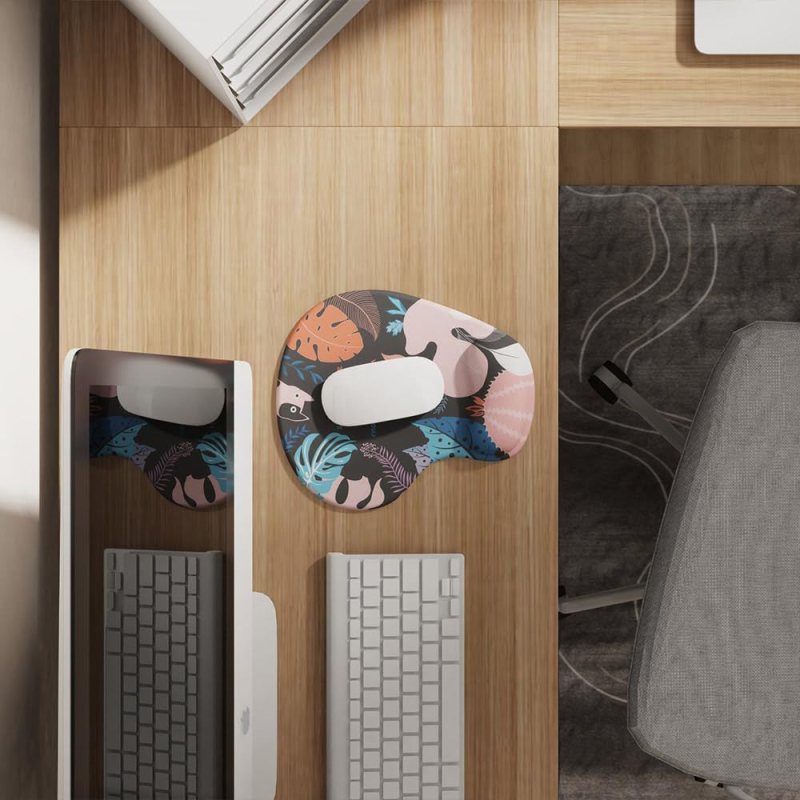 Radna podloga za miš s podrškom za zglob – prirodna guma, prijenos topline, anime uzorak, logo moguć, OEM/po mjeri
