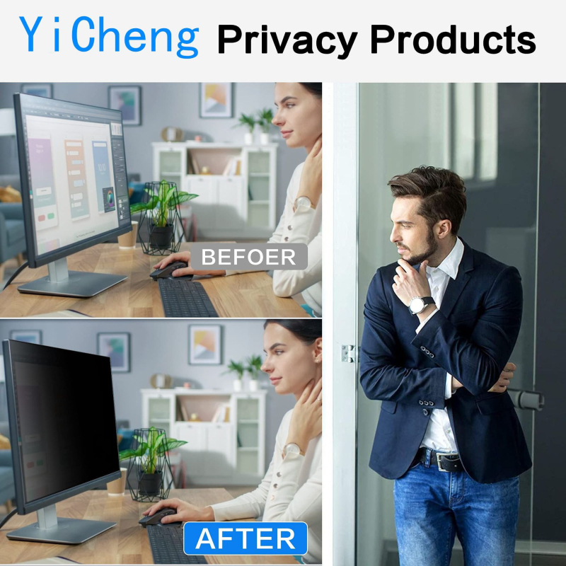 Yicheng Cross-Border Snap-On Privacy Film για φορητό υπολογιστή και οθόνη – Προστασία ιδιωτικού απορρήτου οθόνης, Anti-Blue Light, Anti-Glare, PET, Μηχανική Επεξεργασία, Καθορισμός κατά Εικόνα
