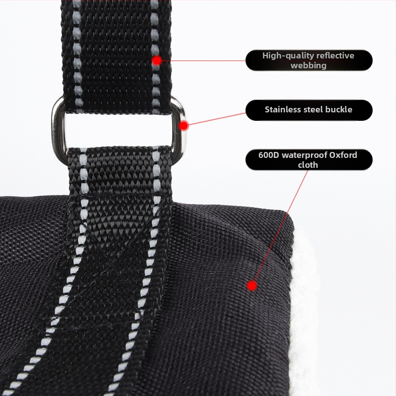 Psí rehabilitačný postroj s nastaviteľným reflexným popruhom (Materiál: Oxfordová tkanina / Teddy velúr; Nastaviteľný; Reflexný; Značka: To the stars)